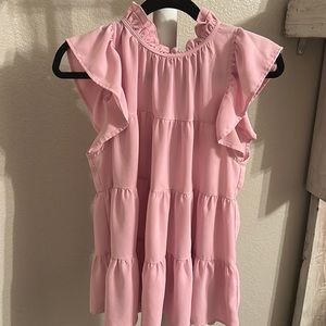 Pink Polyester Entro top size medium.